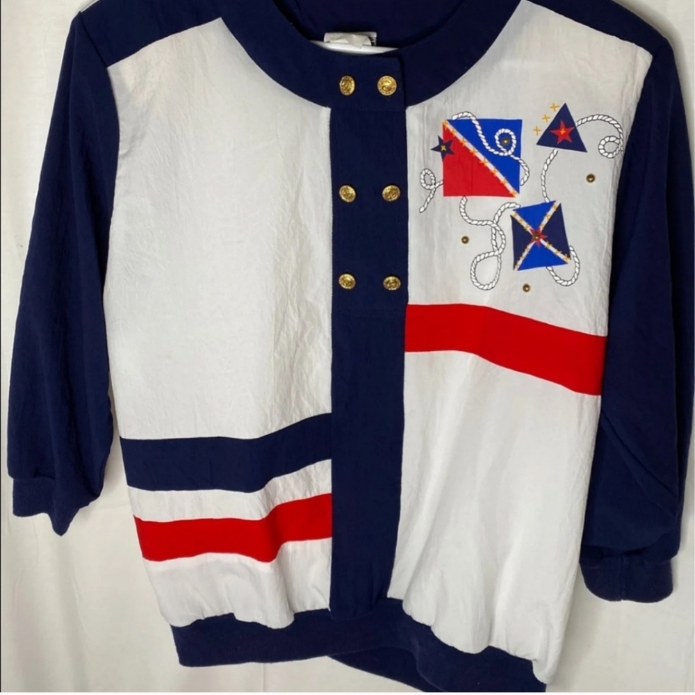 Vintage Nautical Pullover Shirt